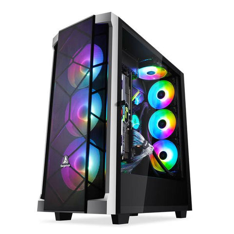 Segotep Phoenix T1 ATX FULL Tower Gaming CASE GPU Vertical Mounting with Tempered Glass&Mesh Front Panel